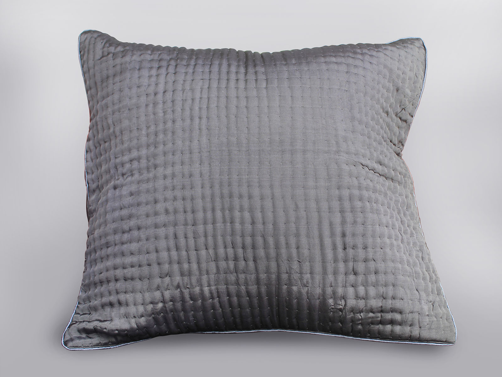 chần tay vỏ gối sofa - ghi đậm